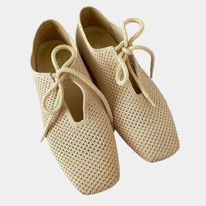Barely Worn Vivaia Square toe Lace Up Flats - Size 38